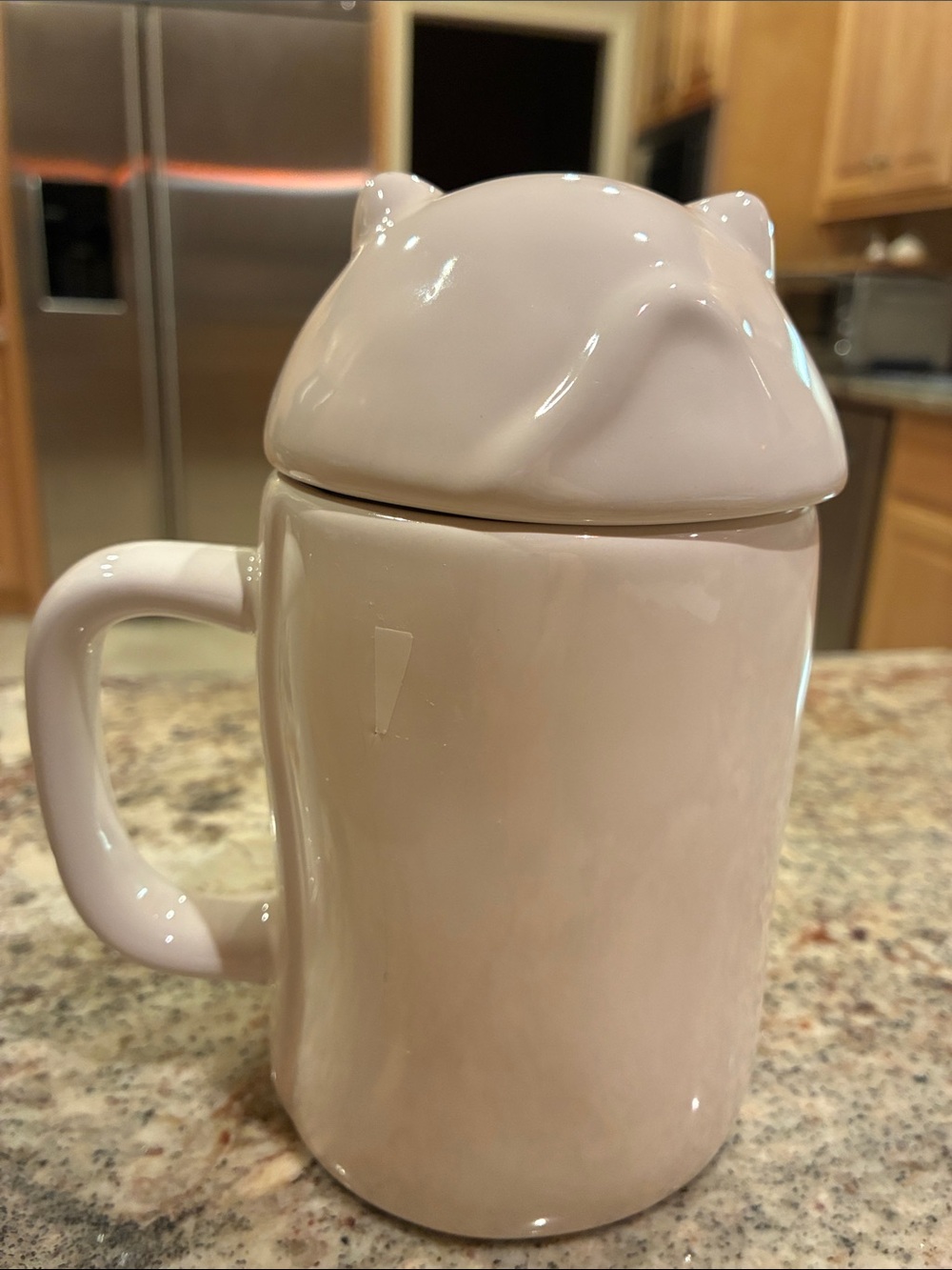 Rae Dunn Kitty Cat Ceramic Mug w/ Cat Kitten Topper - NWOT - Picture 3 of 8